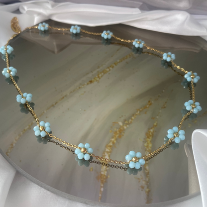 Flower Blue Necklace