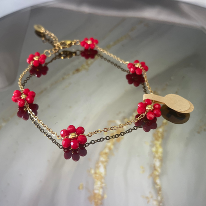 Flower Red Bracelet