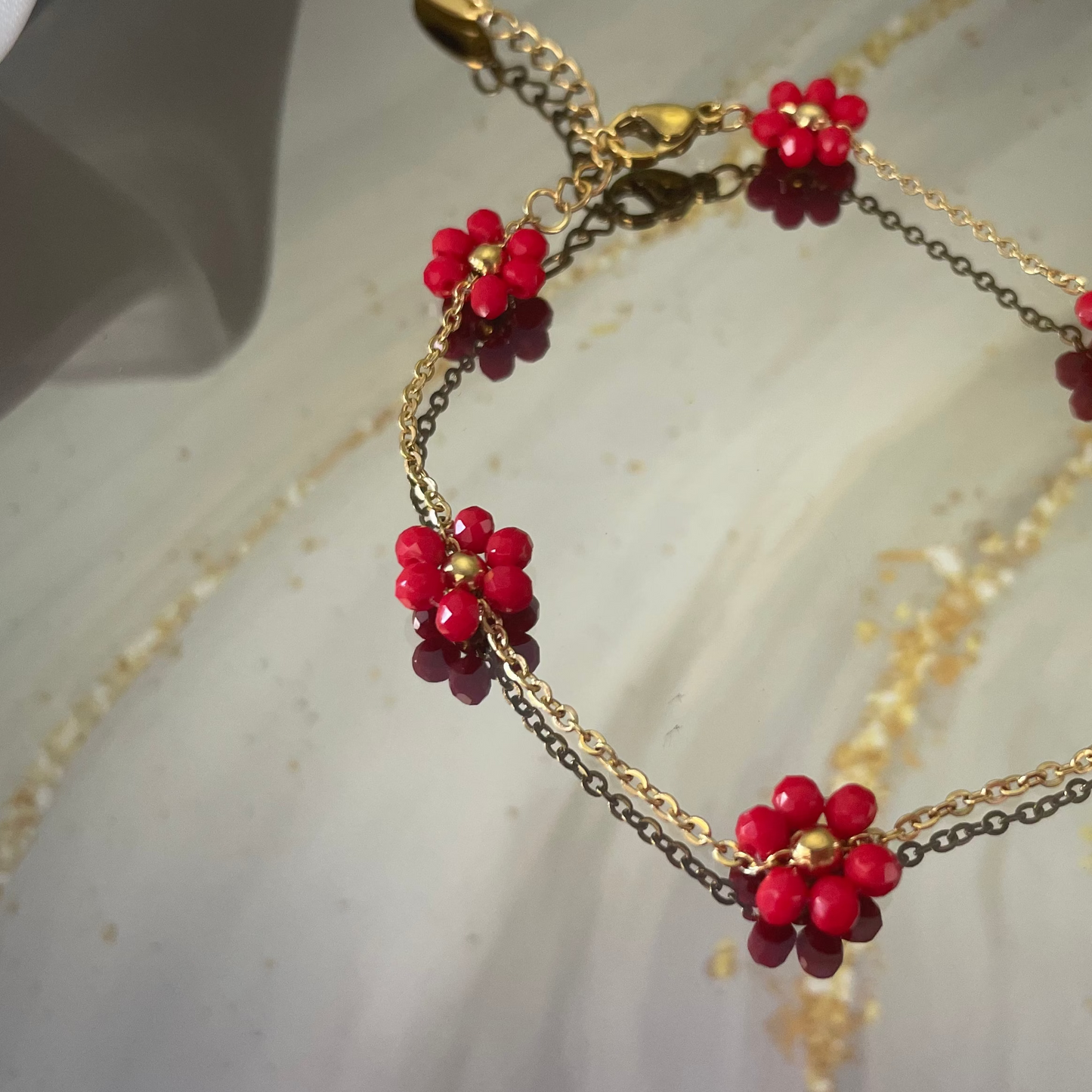 Flower Red Bracelet